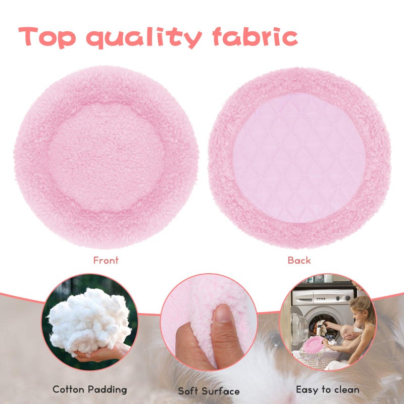 BWOGUE Hamster Bed,Round Velvet Warm Sleep Mat Pad for Hamster/Hedgehog/Squirrel/Mice/Rats and Other Small Animals - Image 2